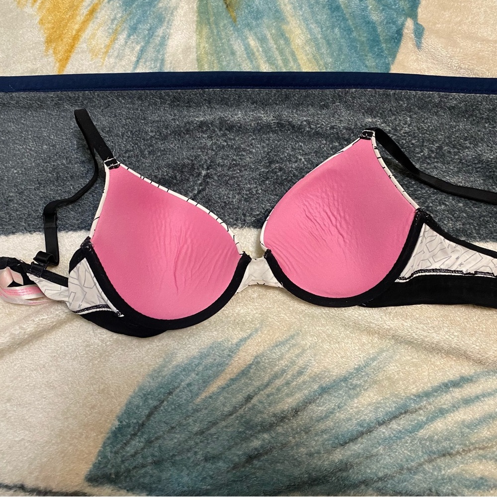 Pink Victoria’s Secret bra.